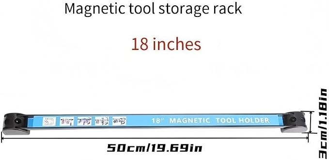Wall Mounted Magnetic Tool Strip with Strong Magnets to Securely Hold Various Metal Tools and Keep Workspace Organized (12 inches)