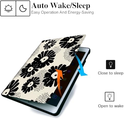 for Samsung Galaxy Tab A8 10.5 Inch 2022 Model X200/X205/X207 Tablet Case,Auto Wake/Sleep,Adjustable Stand Protective Cover - Moth Mushroom Starry Night