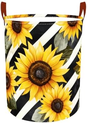 Laundry Basket 15.7x19.7 in Sunflower Hamper for Bedroom