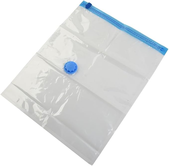 Transparent Vacuum Storage Bags for Clothes, Folding Compressed Space Saving Organizers, Large Size for Comforters, Blankets, Pillows, Seasonal Clothing, 7 Wire Thickness(40x50cm)