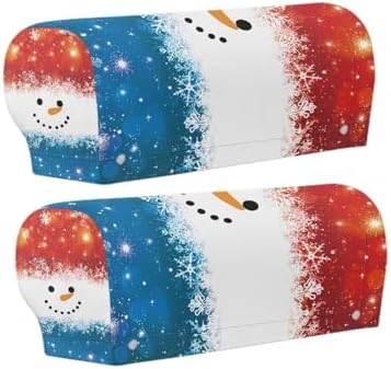 Couch Arm Covers Christmas Snowman Chair Covers Armchair Soft Furniture Protector Scratch-Resistant Sofa Arm Covers Christmas Decoration