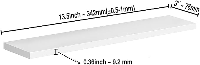 Medicine Cabinet Replacement Shelves (13.5 inch), White