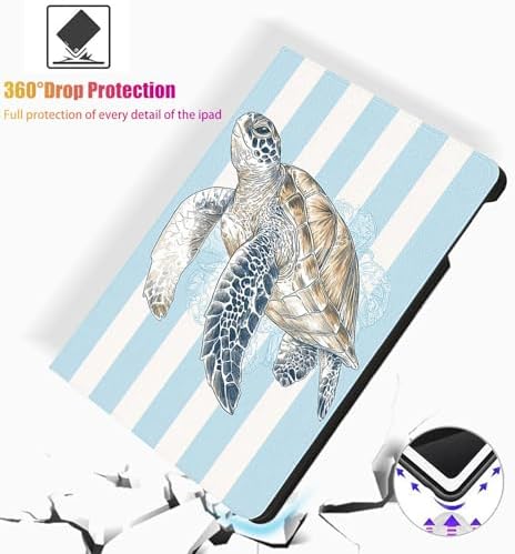 for Microsoft Surface Pro 7 Plus,Surface Pro 7/6/5/4 12.3" Tablet Case,Auto Wake/Sleep,Adjustable Stand Protective Cover - Sea Turtle