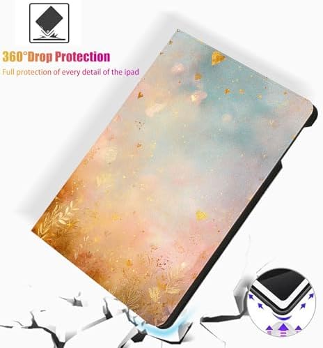 for Microsoft Surface Pro 8-13" 2021 Tablet Case,Auto Wake/Sleep,Adjustable Stand Protective Cover - Dreamy Heart Watercolor