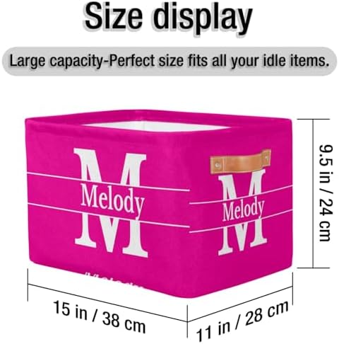 Custom Storage Baskets Hot Pink Initial Letter Storage Bins Boxes