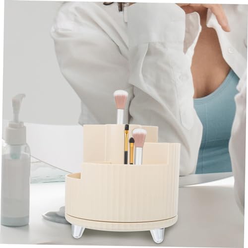 DOITOOL Rotating Makeup Brush Holder and Pen Organizer Compact Desktop Storage for Stationery and Makeup Supplies Design Portable for Home and Travel