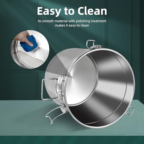 304 Stainless Steel Airtight Canister w/Lid(21L/4.62Gal)
