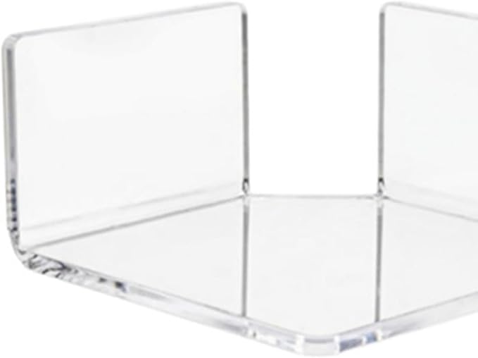 Mini Corner Shelf | Security Camera Shelf - 2 Pieces Acrylic Small Adhesive Wall Mount Stand for Monitor Speaker Bathroom Nursery Living Room Bedroom Kitchen Home