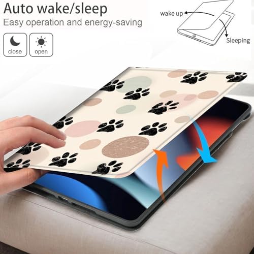 Bxgolkgd Tablet Case for Samsung Galaxy Tab A9 8.7 Inch 2023(SM-X110/X115/X117),Shockproof Stand Cover with Heat Dissipation,Auto Wake/Sleep Function,Paw Print