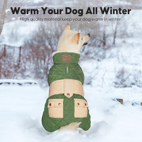 KYEESE Waterproof & Windproof Dog Coat for Small Dogs Puffer Jacket