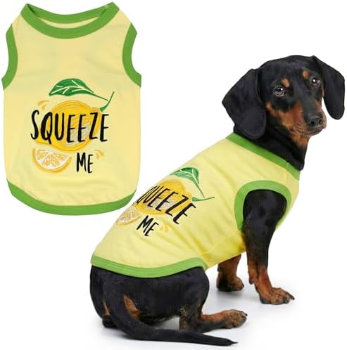 Parisian Pet Dog Shirt – 100% Cotton Shirts for Large Dogs – Sleeveless Puppy Vest – Lightweight and Breathable Pet Apparel – Pullover Summer Dog Clothes - Stretchy Funny T Shirts for Dogs
