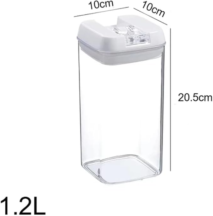 Food Flip‑Tite Airtight Storage Containers 1.2L (2‑Pack), BPA‑Free Acrylic, Easy One‑Hand Flip Lid, Stackable Pantry Jars for Snacks, Coffee, Pet Treats & Small Kitchen Items