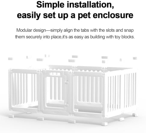 Acrylic Indoor Pet Enclosure,Foldable Independent Dog Gate, Easy to Clean,Suitable for Puppies, Rabbits, Cats, and Piglets, Easy to Assemble(100x50/39.4x19.7in)