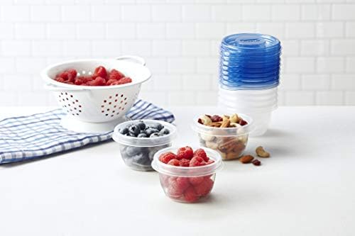 Glad GladWare Mini Round Food Storage Containers, 4 Oz, 8 Count, 12-Pack | BPA-free, lock-tight seal for snacks, portion control, and on-the-go; reusable and stackable