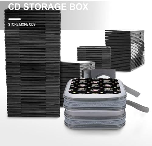 Hard Plastic 40-Disc Storage Binder I Didnt My Blew You A Kiss Cute Pig, Protective CD/DVD Wallet with Zipper, Portable Organizer for Movies Music
