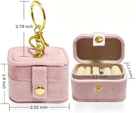 Velvet Dog Collar Ring Bearer Box with Clip (Pink)