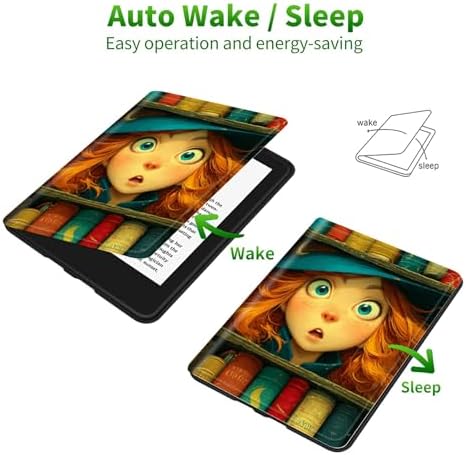 for Samsung Galaxy Tab S9 11 Inch/S9 FE 10.9 Inch 2023 Case | Slim Leather Smart Cover with Multi-Angle Anti-Slip Stand [Auto Wake/Sleep] Shell for Women Men, Colorful Book Girl