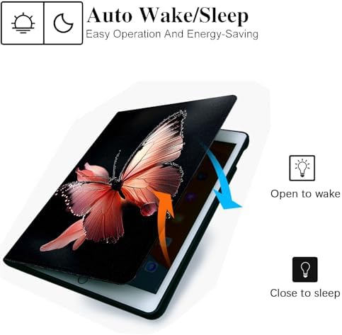 for Microsoft Surface Pro X/Pro X Plus-13 2019/2020/2021/2024 Tablet Case,Auto Wake/Sleep,Adjustable Stand Protective Cover - Pink Butterfly