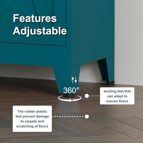 71" H Garage Storage Cabinets with Doors and Shelves,Metal Storage Cabinets,Blue Large Storage Cabinets,Utility Cabinet