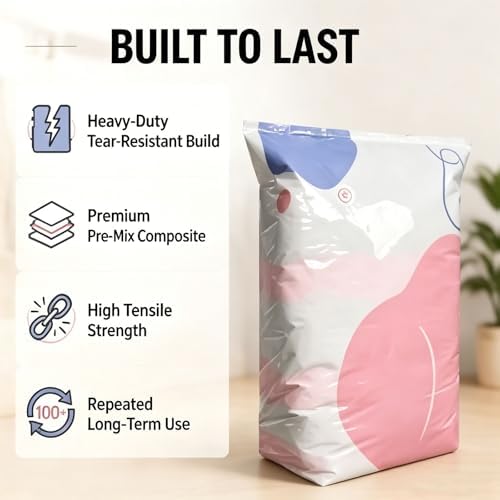 No-Pump Vacuum Storage Bags, 2026 New Cube Compression Space Saver Bags, Upgrade Large Storage Compression Bags No-Pump 3D Vacuum Storage Bags for Clothes, Comforters, Blankets (L-2PCS)