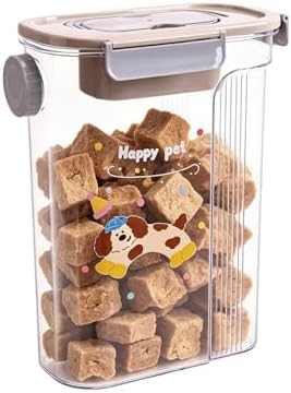 Cat Treat Container Airtight Portable Pet Food Bin with Handle