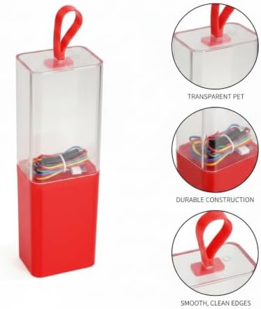 Stackable PET Storage Box, Rigid Clear Organizer for Cables & Small Items, Durable Transparent Container, 13 x 3.3 x 1.6 Inches