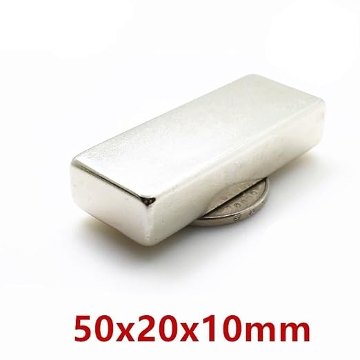 5 10pcs 50 * 20 * 10 Big Bulk Super Strip Block Rare Earth Neodymium 50x20x10 50mmx20mmx10mm Magnets(N38 10PCS)