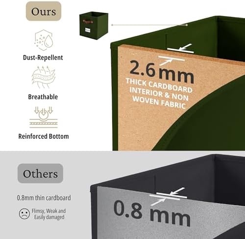 DECOMOMO Storage Bins, Storage Baskets for Shelves