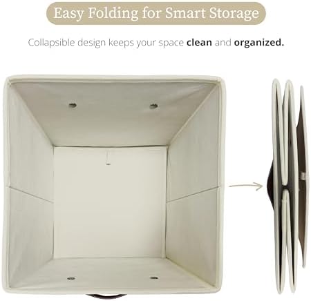 DECOMOMO Storage Bins, Cube Storage Bin with Labels