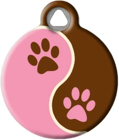 Lupine Pattern Tickled Pink Custom Pet ID Tag for Dogs and Cats (Large) Lupine Brand Matching Tag, Complements Lupine Leash and Collar Patterns, Customizable Dog Tags