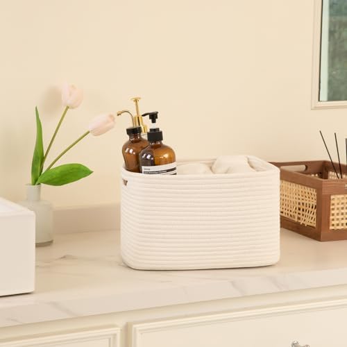 OIAHOMY 4 Pack Storage Baskets for Organizing 15L Cube Storage Bins White