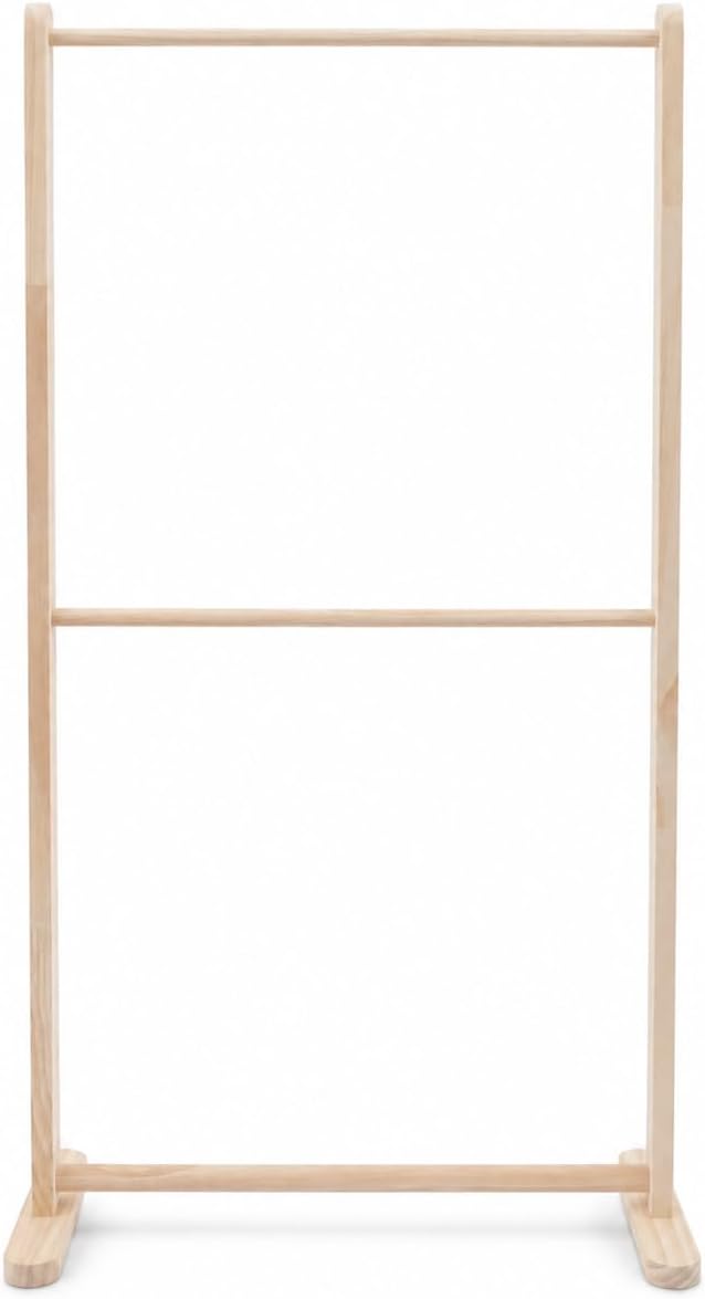 Wood Pet Clothing Display Stand, 2 Tiers Dog Closet Garment Rack Pets' Clothes Rail Holder Rack for Pet Apparel & Accessories