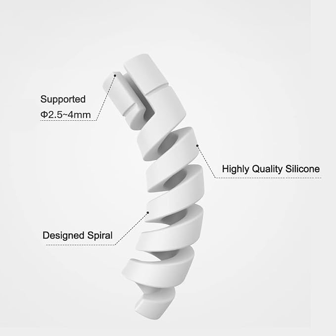 30 Pack Silicone Flexible Charger Cable Saver, for iPhone, iPad, iPod Cable