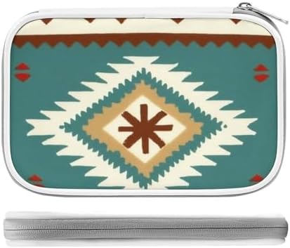 Women's Simple Thin Pencil Case Waterproof And Portable Perfect Organizer Box Ethnic Indiana Southwest Western Tribal Aztec Green