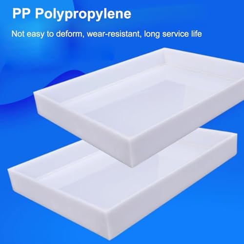 Large Leak-Proof Water Tray, PP Plastic Drip Pan for Labs, Kitchens & Homes - Durable, Sealed Design (65x40cm/26x16in) - Ideal for Mess-Free Cleanups