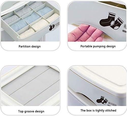 Drawer Organisers Closet Dividers Underwear Storage Box Plastic Storage Case for Bras Underwear Socks (Color : Size : Butterfly) (Underwear x2)