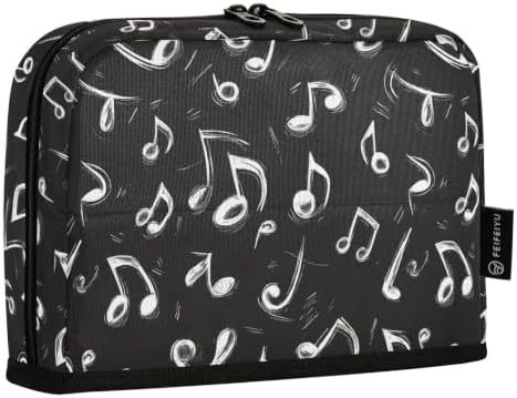 Music Note Illustration Pencil Case for Kids Girls Boys | Large Pencil Pouch Pen Bag Holder with Big Capacity