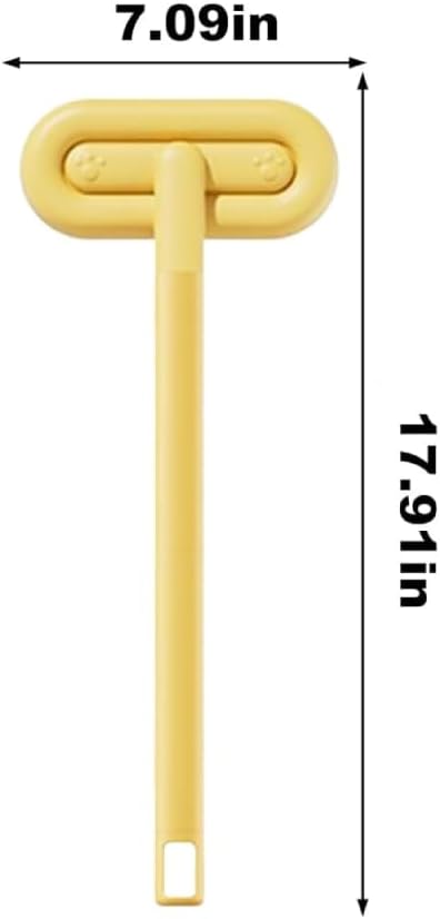 Reusable Pet Hair Remover Brush | Long-handle static pet hair remover brush with polyester micro-bristle head for couch, bed & carpet.
