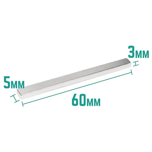 2/5/10/20/50PCS 60 * 5 * 3 Strip Block Sheet Rectangular Rare Earth Neodymium 60x5x3mm 60x5x3 Magnets(5PCS)