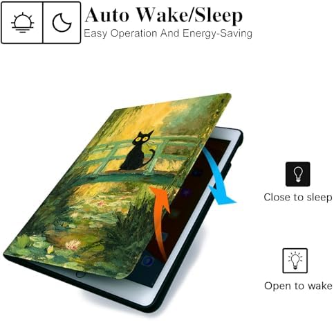 for Samsung Galaxy Tab S8/S7 2022/2020 11 Inch Model X700/X706/T870/T875/T878 Tablet Case,Auto Wake/Sleep,Adjustable Stand Protective Cover - Dreamy Heart Watercolor