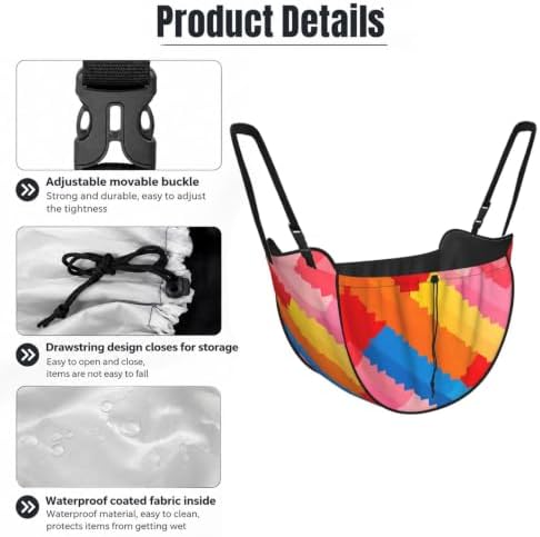 Color Stair Car Seat Organizer-Backseat Storage Bag for Travel | Waterproof Durable. Holds Snacks Gear Essentials. Fits Most Cars.