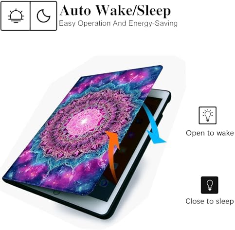 for Microsoft Surface Pro 11/10/9-13" 2024/2022 Tablet Case,Auto Wake/Sleep,Adjustable Stand Protective Cover - Mandala Starry Sky