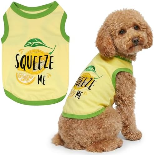 Parisian Pet Dog Shirt – 100% Cotton Shirts for Large Dogs – Sleeveless Puppy Vest – Lightweight and Breathable Pet Apparel – Pullover Summer Dog Clothes - Stretchy Funny T Shirts for Dogs