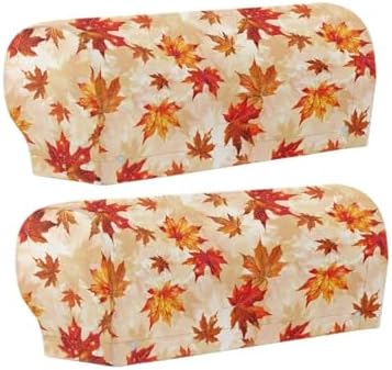 Fall Maple Leaves Arm Covers for Couch Recliner Arm Covers Stretch Furniture Protector for Chairs and Sofas Armchair Fall Decoration