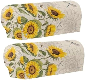 Sunflower Couch Arm Covers Stretch Chair Covers Anti-Slip Sofa Arm Covers for Chairs and Sofas Armchair Protect and Decorate Your Sofa