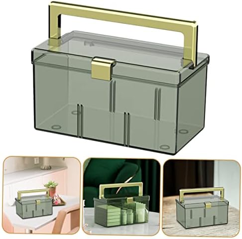 Capacity Portable Medicine Storage Box with Handle Durable Pet Material for Home and Travel Use Multi-Functional Sundries Organizer
