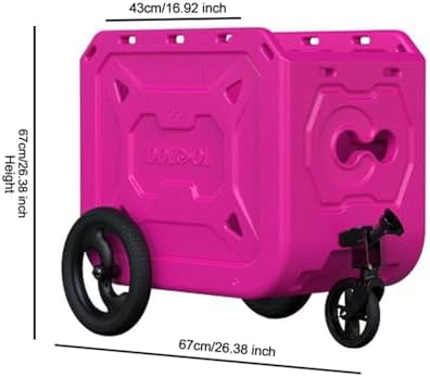 Generic Pet Carrier Trailer, Jungle Folding Cart with Wheels for Camping, Multifunctional Storage Box for Kids