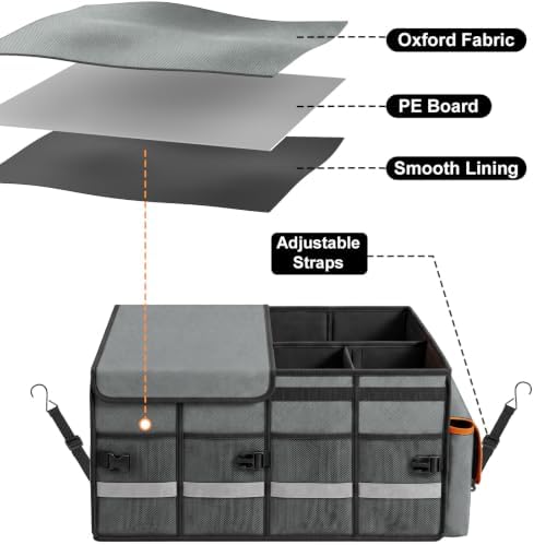 GDNasist Car Trunk Organizer and Storage for Car, SUV & Sedan
