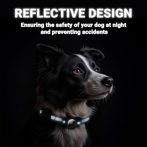 AirTag Dog Collar, IP68 Waterproof Integrated Air Tag Dog Collars