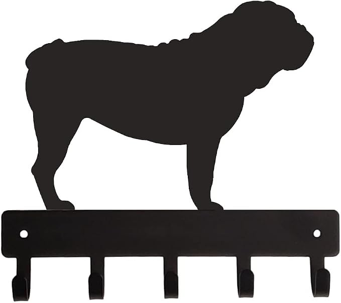 English Bulldog Key Leash Holder Large 9 inch